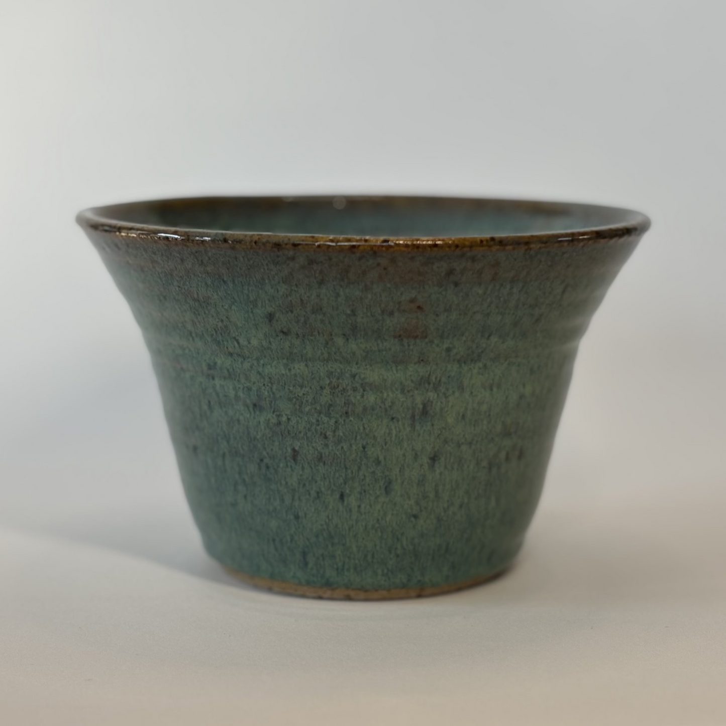 Handcrafted Green Stoneware Bowl