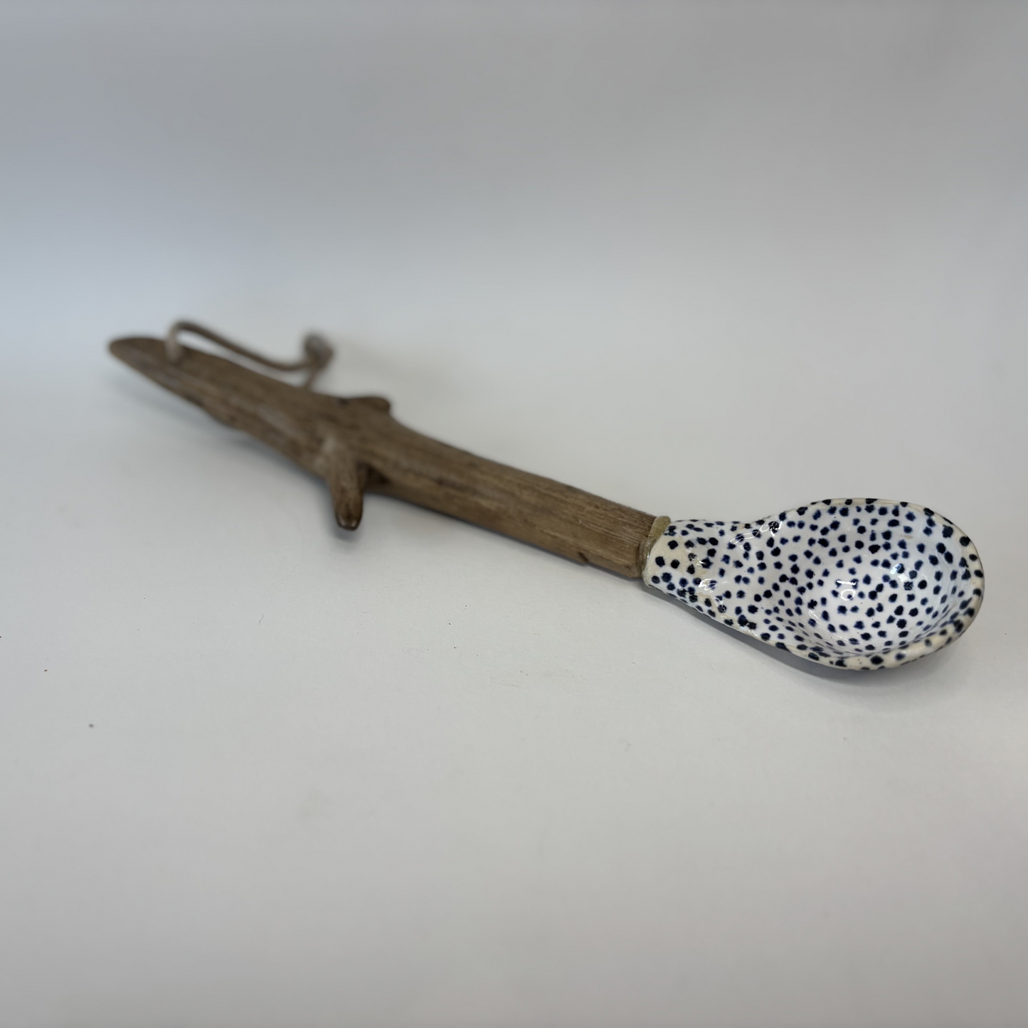 Driftwood-Handled Ceramic Spoon