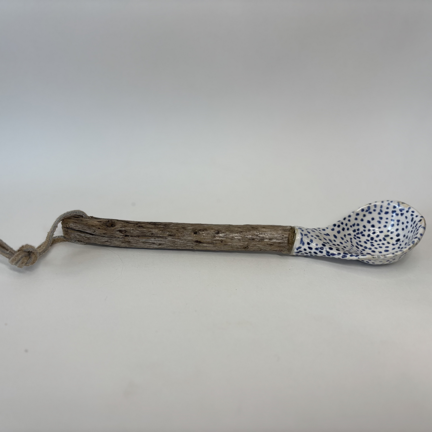 Driftwood-Handled Ceramic Spoon