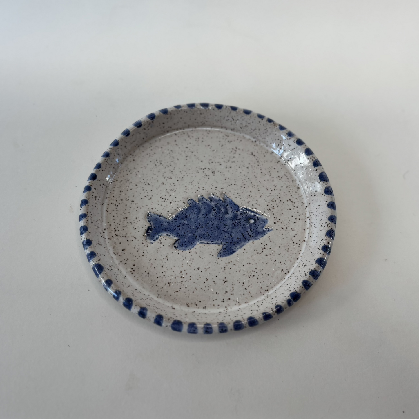 Handcrafted Fish-Imprint Dish