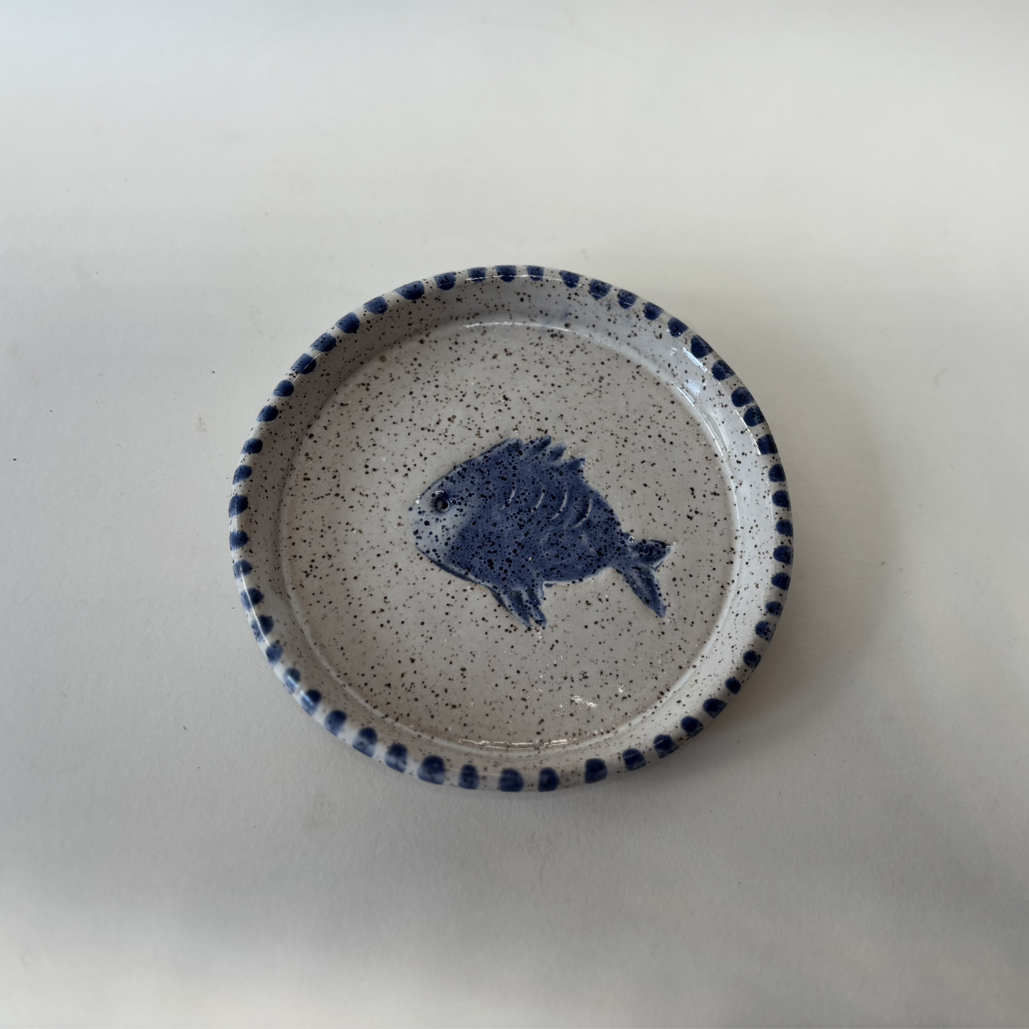 Handcrafted Fish-Imprint Dish