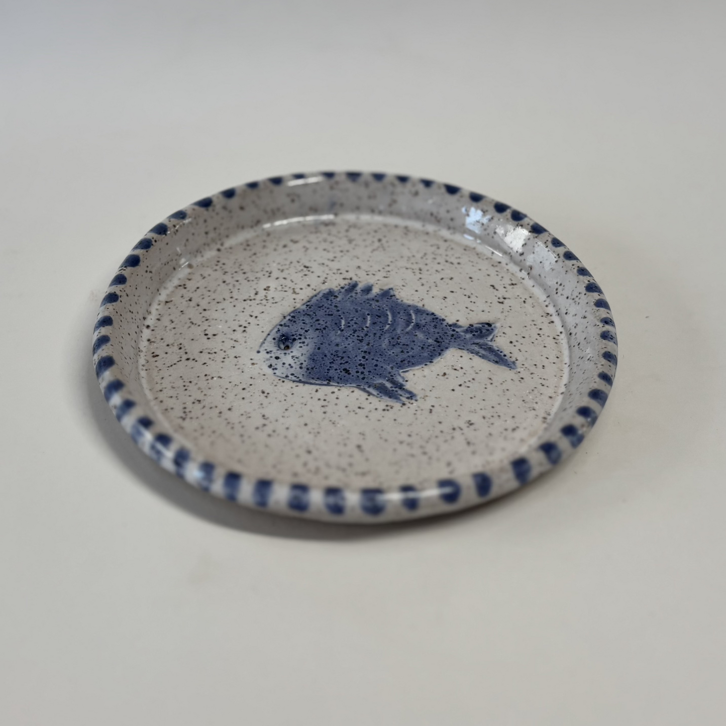 Handcrafted Fish-Imprint Dish