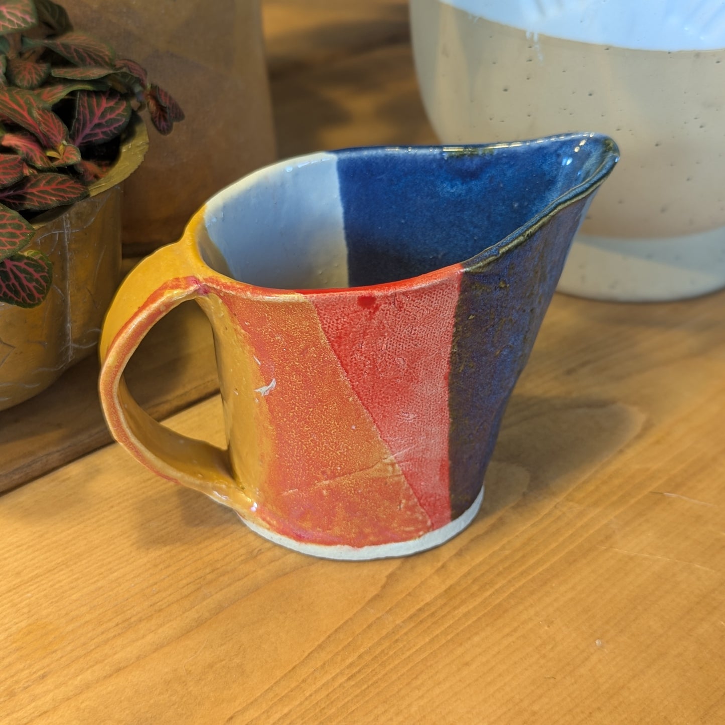 Small Handcrafted Ceramic Milk Pitcher