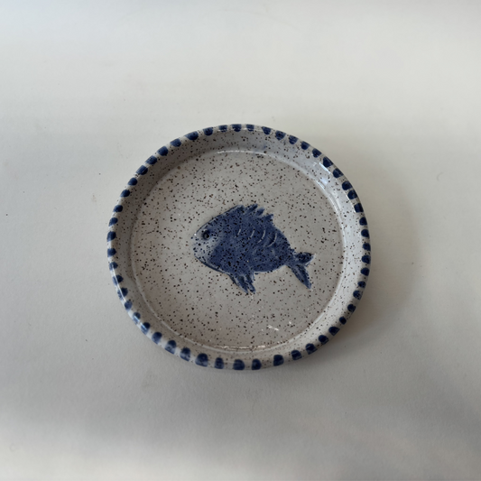 Handcrafted Fish-Imprint Dish